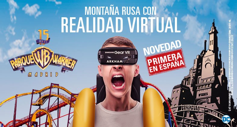 Lugar de la noche Transparente difícil Descubre la primera montaña rusa con realidad virtual de España | Parque  Warner Madrid