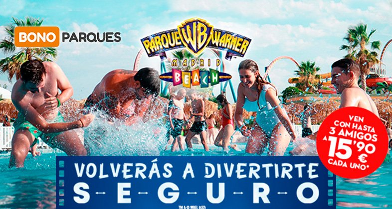 Disfruta de Parque Warner Beach con tus amigos por 15,90€