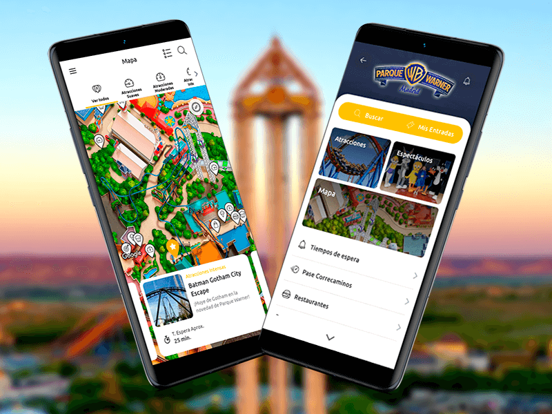 App Google Pay & Apple Store - Parque Warner y Parque Warner Beach 